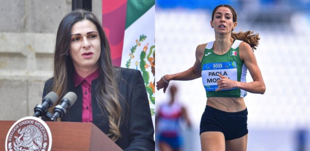 Paola Morán superó el récord nacional en los 400 metros planos de Ana Guevara, directora de la Conade.