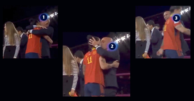 Así ocurrió el beso sin consentimiento que le dio Luis Rubiales a la futbolista.