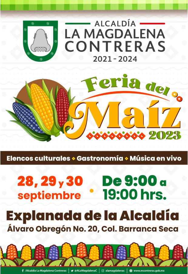La alcaldía de La Magdalena Contreras anuncia la 1a. Feria del Maíz