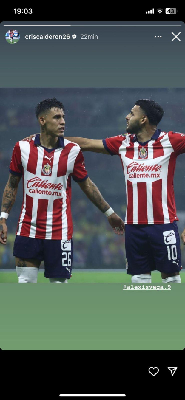 Chicote Calderón comparte foto con Alexis Vega luego que Chivas dio a conocer que ambos jugadores fueron separados del club
