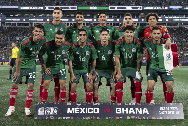 Jugadores de la Selección Mexicana antes del duelo amistoso ante Ghana el mes pasado.