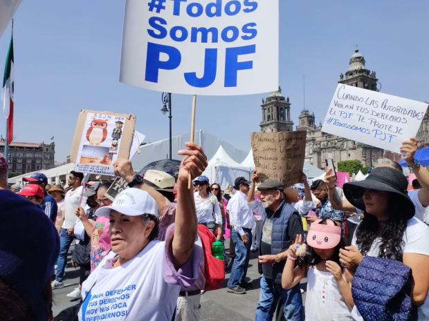 "Todos somos PJF", es una de las premisas de los manifestantes.