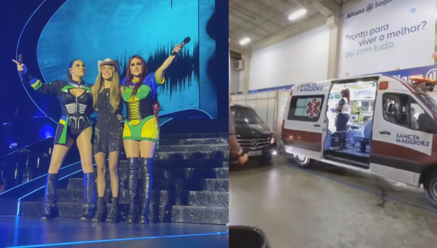 Anahí se va de concierto de RBD en ambulancia por enfermedad
