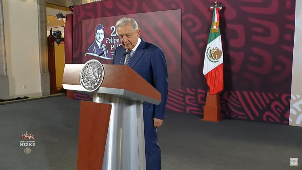 Andrés Manuel López Obrador este viernes en Palacio Nacional.