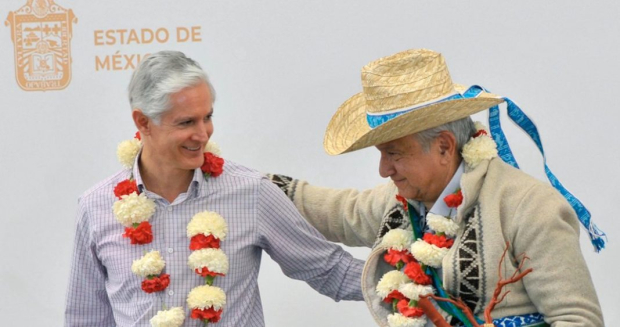 López Obrador afirma que ha logrado acuerdos con Del Mazo pese a orígenes políticos distintos.
