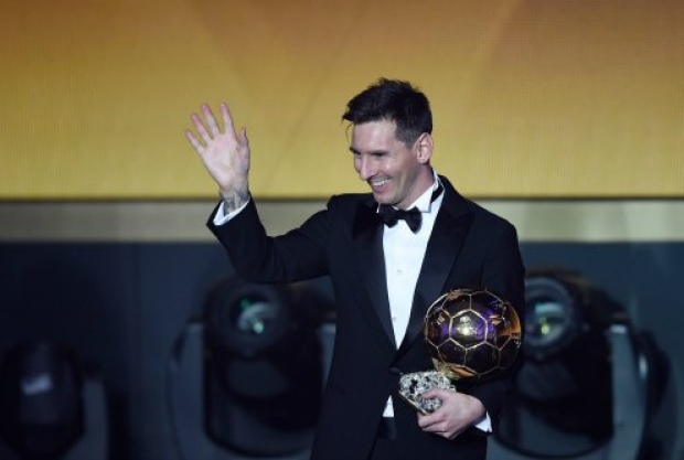 Messi con su quinto balón de oro