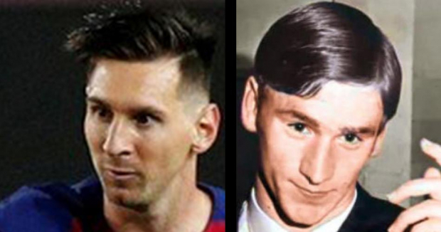 Lionel Messi nació en 1987 y la imagen es de 1969.