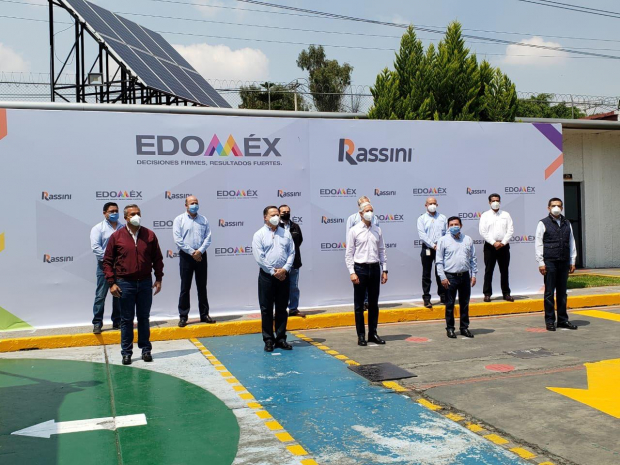 Alfredo del Mazo, directivos de la empresa, el alcalde de Ecatepec y el secretario de Desarrollo Económico