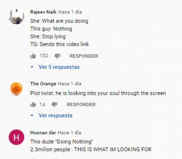 Comentarios al video del youtuber