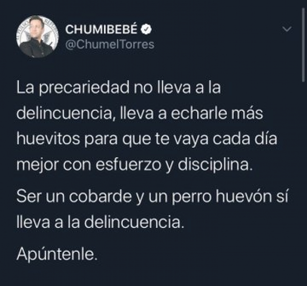 Tuit de Chumel Torres