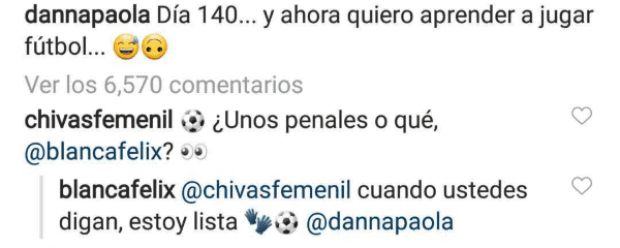 Así retó Chivas a Danna Paola.