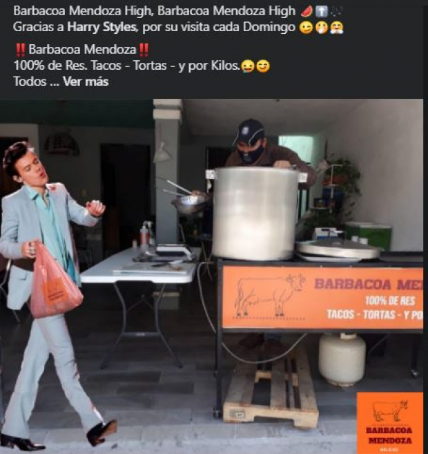 Harry Styles en el negocio de barbacoa