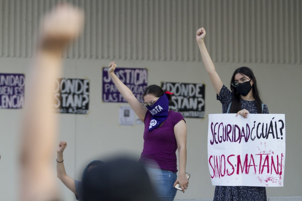 Mujeres protestan en contra de los feminicidios, el pasado 21 de agosto.