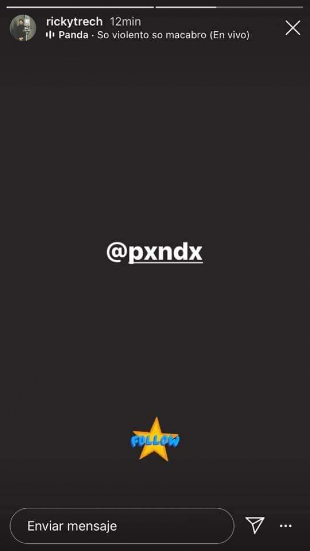 Ricardo Treviño invita a los fans a seguir la cuenta de Pxndx