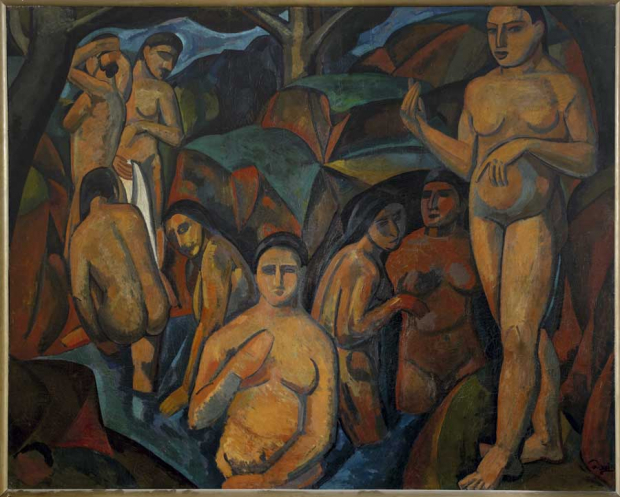 André Derain, Las grandes bañistas, óleo sobre tela, 1908.