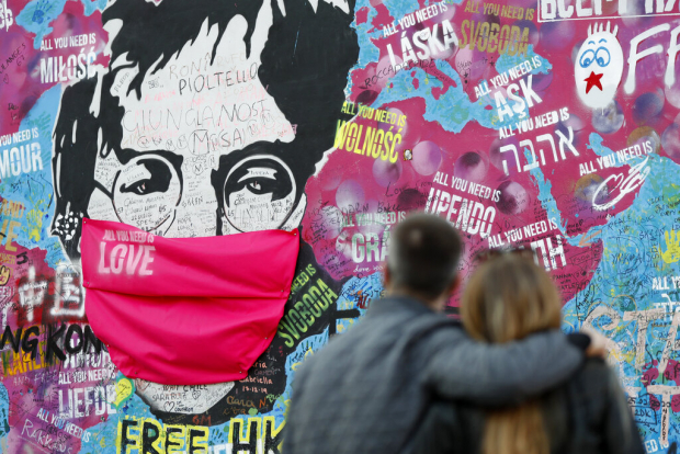 La "Lennon Wall", en Praga, República Checa.