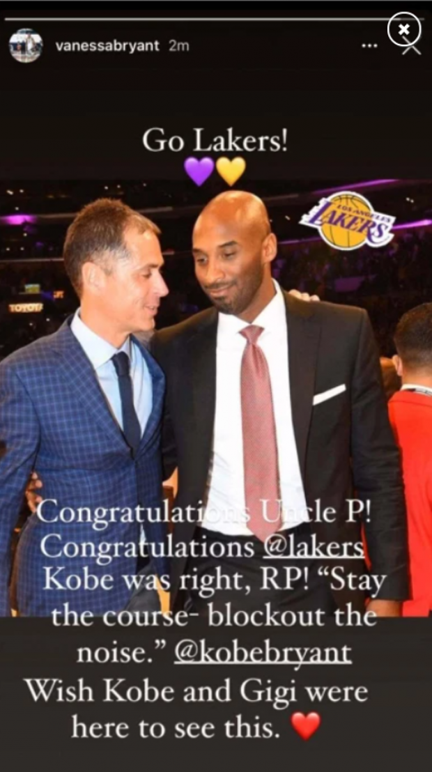 La viuda de Kobe Bryant dedicó un mensaje en redes sociales.