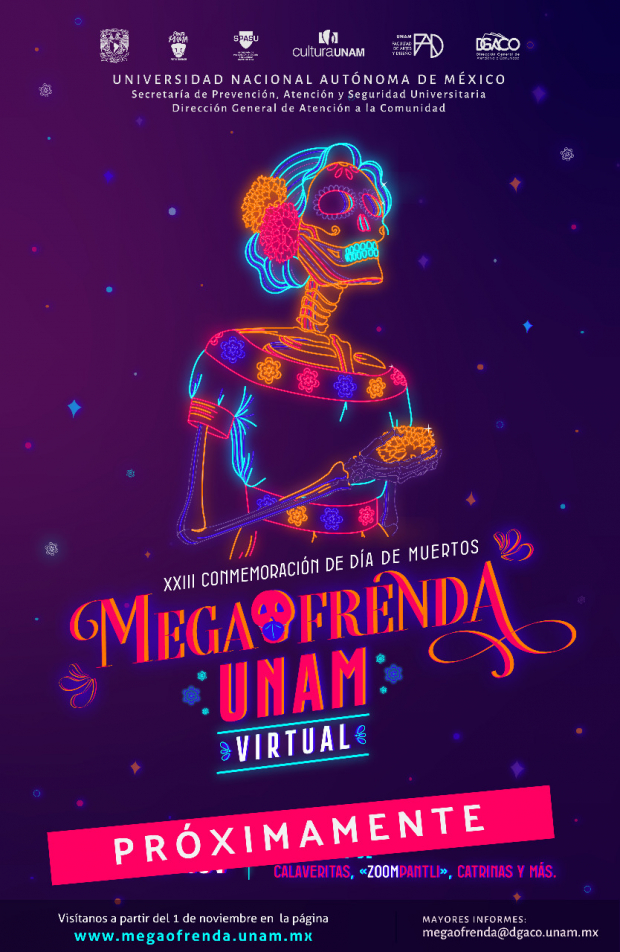 La UNAM presentará su tradicional Megaofrenda, pero ahora de manera virtual.