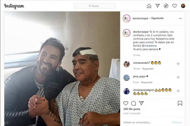 Diego Maradona fue dado de alta este miércoles, tras pertenecer una semana en el hospital.