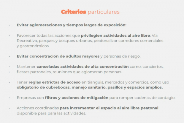 Criterios particulares en la contención del COVID-19 en Jalisco