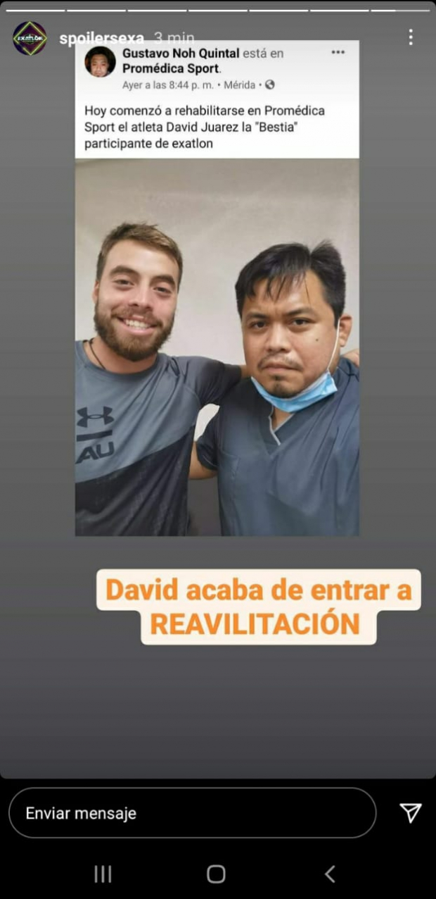 Filtran foto de recuperación de David "La Bestia" de Exatlón México