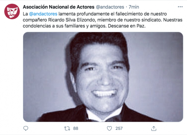 Ricardo Silva falleció, dio a conocer la ANDA en Twitter.