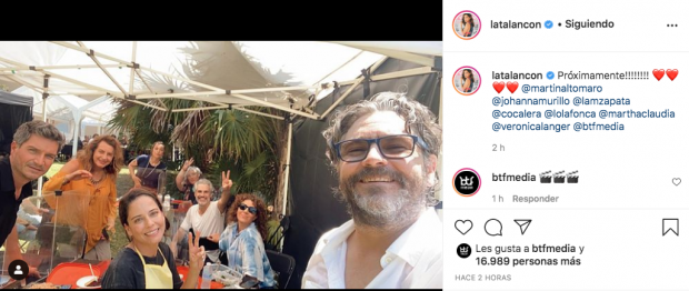 Ana Claudia Talancón compartió una imagen con el elenco de "Soy tu fan".