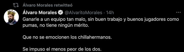 La mofa de Morales hacia los aficionados a Chivas.
