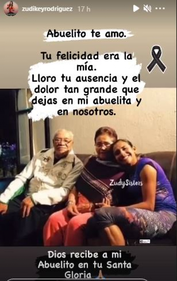 Zudikey Rodríguez de Exatlón México se despide de su abuelito