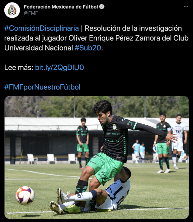 Publicación de la Federación Mexicana de Futbol
