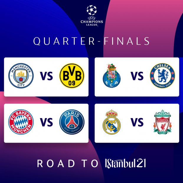 Los cuartos de final de la Champions League ya quedaron listos.