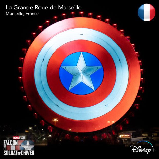 El escudo del Capitán América en Francia