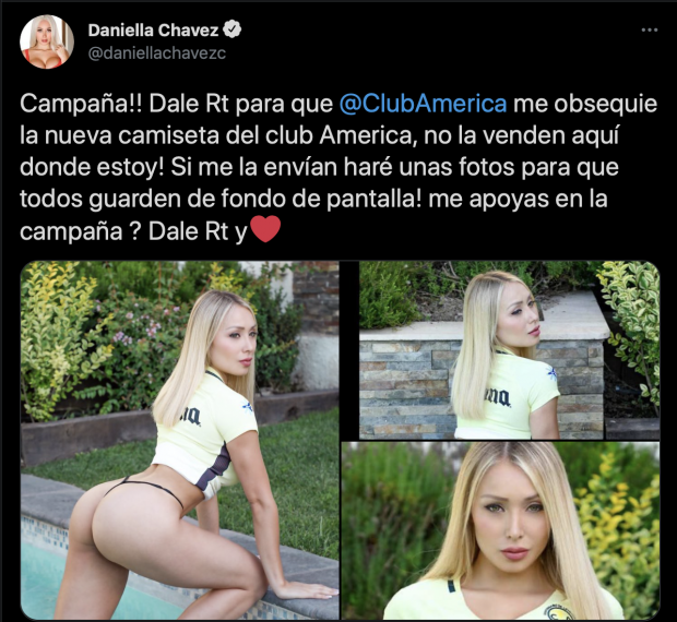 Daniella Chávez es fiel seguidora del América.