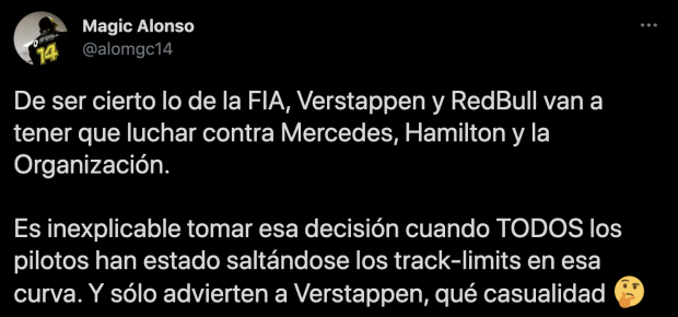 Publicación de la polémica decisión de la FIA con Max Verstappen