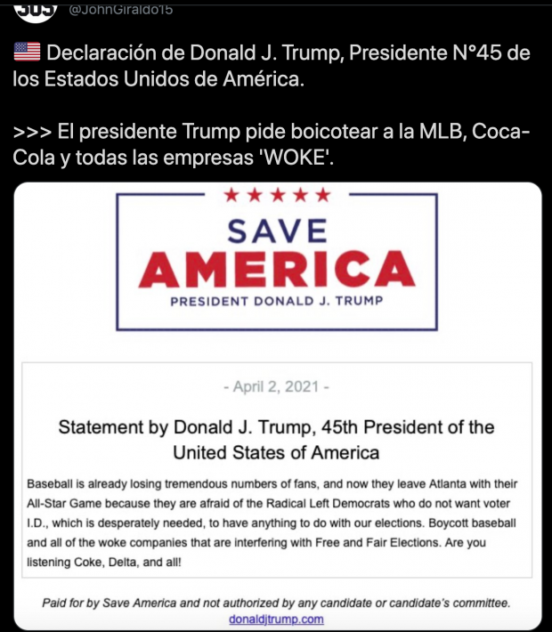 Publicación de Save America