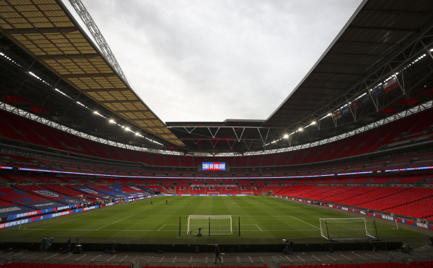 Una foto del Estadio Wembley vacío