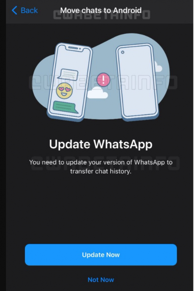 Así lucirá WhatsApp para migrar sus chats