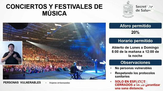 Detalles sobre el regreso de los conciertos en Nuevo León.