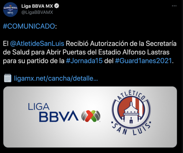 Publicación de la Liga MX