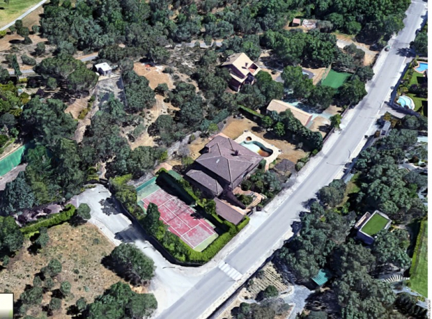 Vista aérea de la casa de Las Matas.