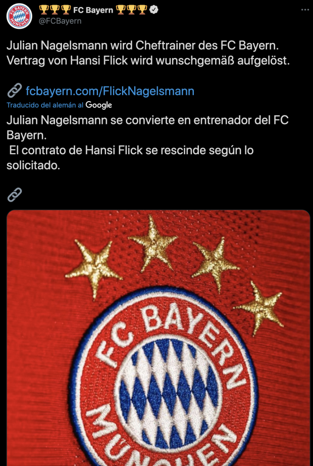 Publicación del Bayern Múnich