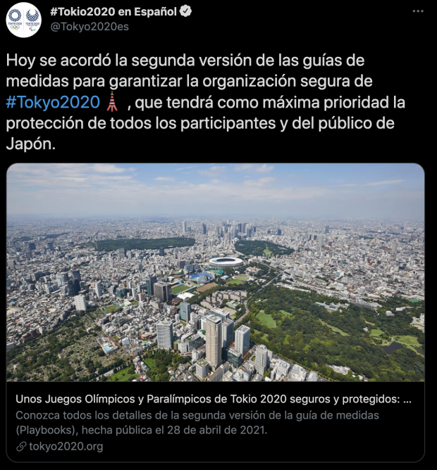 Publicación de Tokio 2020