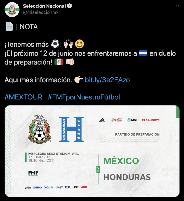 Publicación de la Selección Mexicana