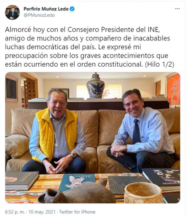 Porfirio Muñoz Ledo consideró a Lorenzo Córdova como un "amigo de muchos años y compañero de inacabables luchas"; buscan "proteger a las instituciones autónomas"