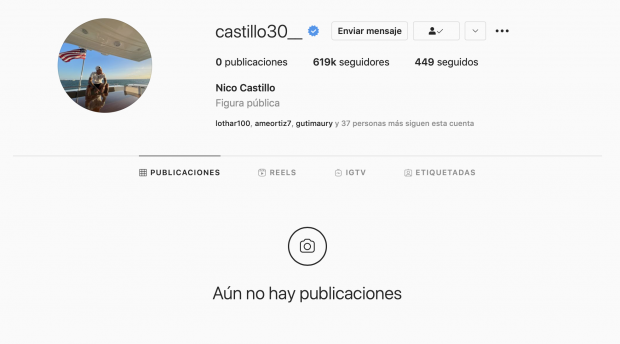 Nico Castillo borró sus fotos de Instagram tras enterarse que no seguiría en el Club América.