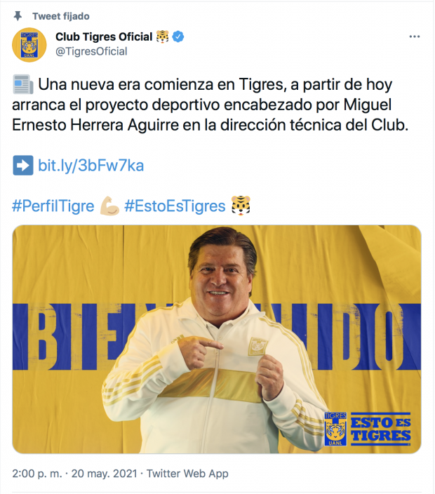 "Piojo" Herrera ocupará el lugar del "Tuca" en Tigres.