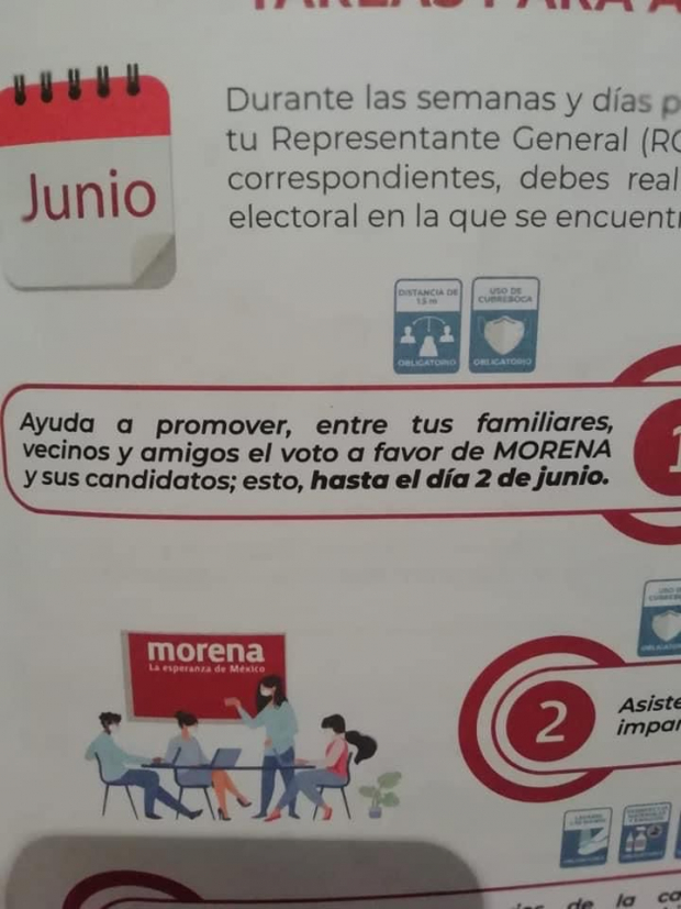 En redes sociales, los usuarios denunciaron que el Manual de Morena presiona a los funcionarios de casilla durante el siguiente proceso electoral