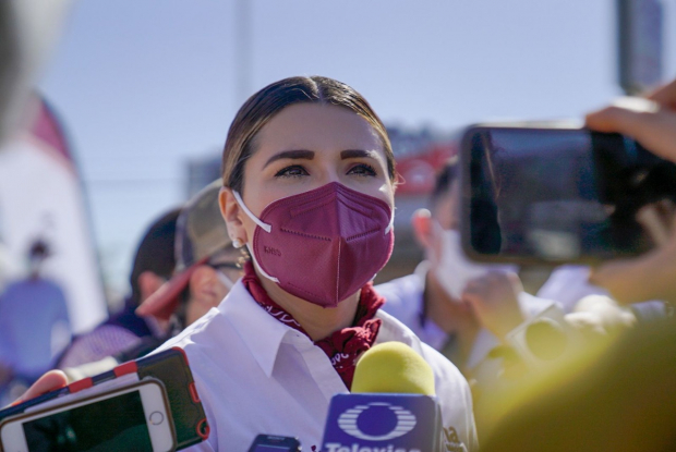 Marina del Pilar Ávila Olmeda, candidata a la gubernatura de Baja California por Juntos Haremos Historia