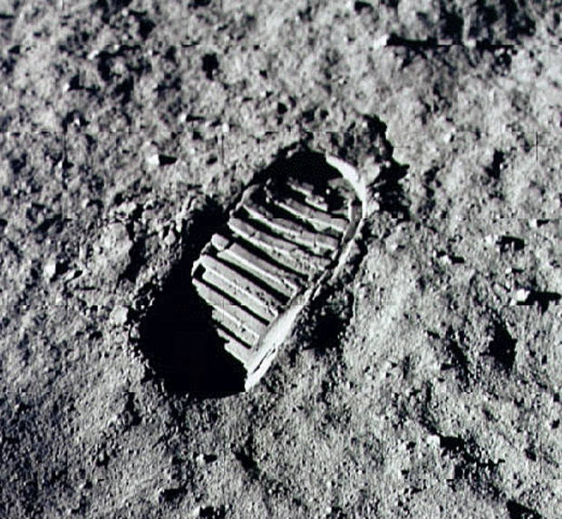 Neil Armstrong, Huella en la luna, 1969.