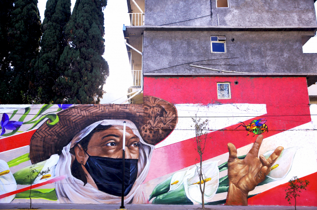 Uno de los murales de Iztapalapa.